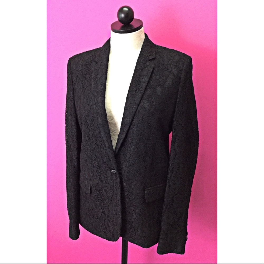 $560 The Kooples Floral Lace Blazer Jacket 38 US 6/8